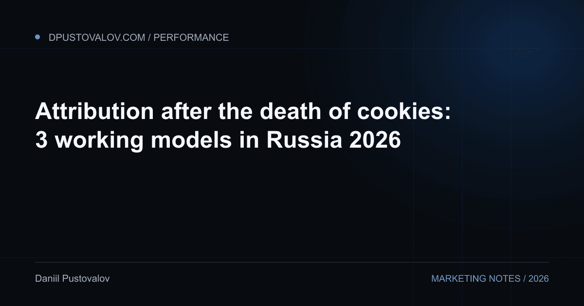 Cover: Attribution after the death of cookies: 3 working models in Russia 2026
