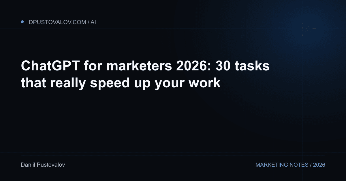 Cover: ChatGPT for marketers 2026: 30 tasks that really speed up your work