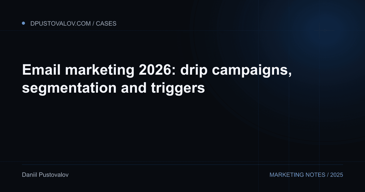 Cover: Email marketing 2026: drip campaigns, segmentation and triggers