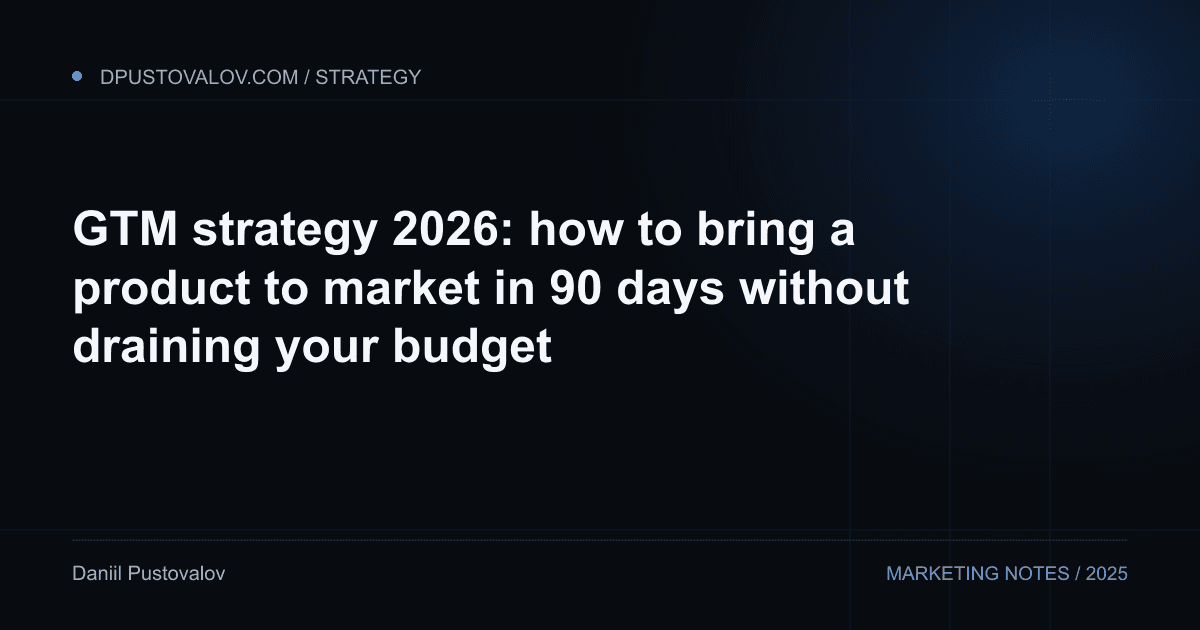 Cover: GTM strategy 2026: how to bring a product to market in 90 days without draining your budget
